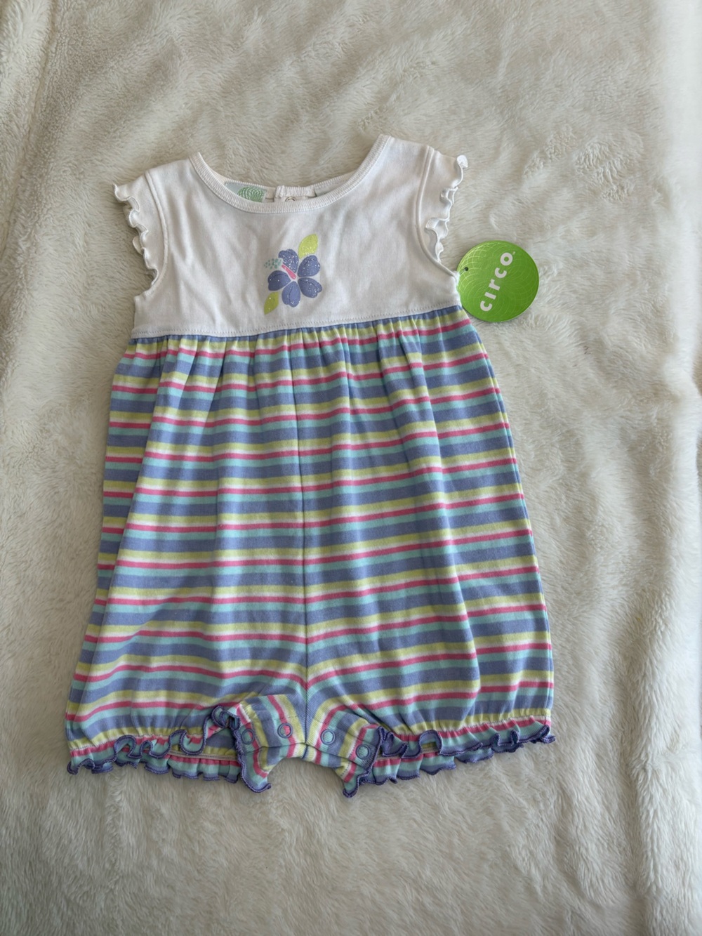Circo Y2K vintage summer shorts romper baby girl 18 months nwt